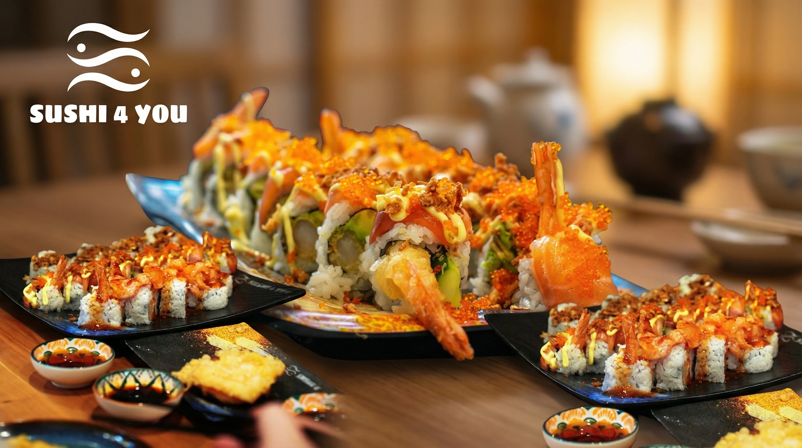 All you can eat sushi selection at Sushi 4 You